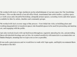 Topo Architects client testimonial from the new bridge project