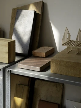 Building material samples for architecture projects